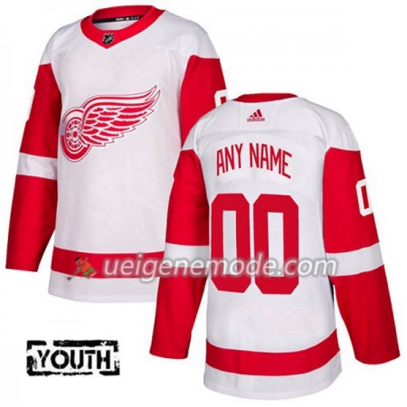 Kinder Eishockey Detroit Red Wings Custom Adidas 2017-2018 Weiß Authentic